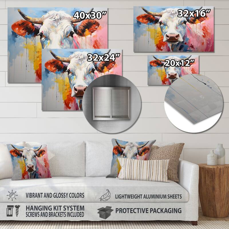 Designart "Colorful Castle II" Cattle Metal Wall Art Bed Bath